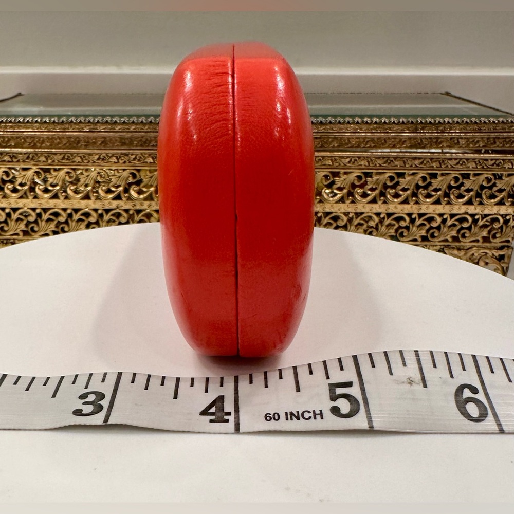 Valentino - Red Leather-Covered Hinged Eyeglass/Sunglass/Eyewear Hard-Case VGUC - Picture 15 of 15
